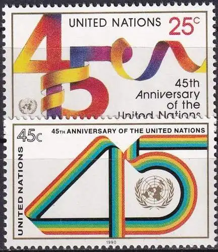 UNO NEW YORK 1990 Mi-Nr. 602/03 ** MNH