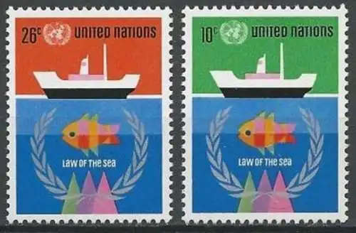 UNO NEW YORK 1974 Mi-Nr. 277/78 ** MNH