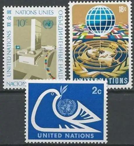 UNO NEW YORK 1974 Mi-Nr. 269/71 ** MNH