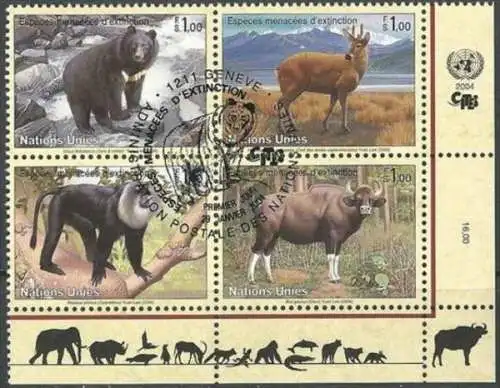 UNO GENF 2004 Mi-Nr. 482/85 o used - aus Abo