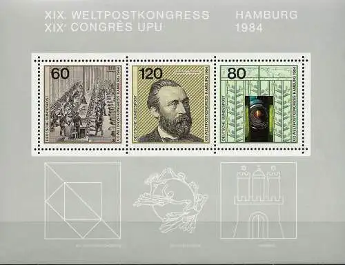 DEUTSCHLAND 1984 Mi-Nr. Block 19 ** MNH