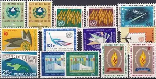 UNO NEW YORK 1963 Mi-Nr. 124-137 kompletter Jahrgang/complete year set ** MNH