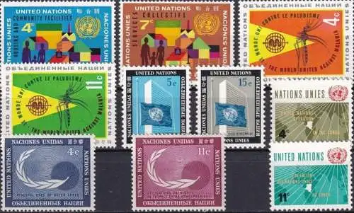 UNO NEW YORK 1962 Mi-Nr. 114-123 kompletter Jahrgang/complete year set ** MNH