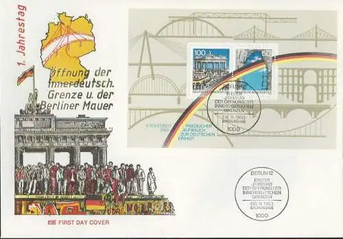 DEUTSCHLAND 1990 Mi-Nr. Block 22 FDC Stempel Berlin