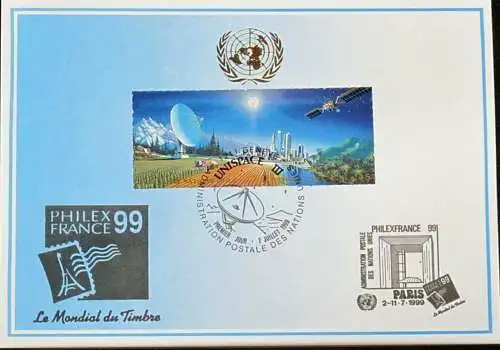 UNO GENF 1999 Mi-Nr. 300 Blaue Karte - blue card