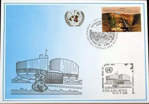 UNO GENF 1999 Mi-Nr. 298 Blaue Karte - blue card