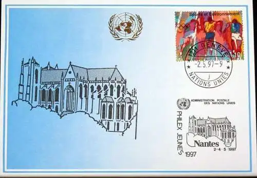 UNO GENF 1997 Mi-Nr. 280 Blaue Karte - blue card