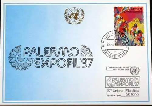 UNO GENF 1997 Mi-Nr. 279 Blaue Karte - blue card