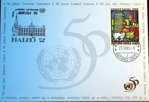 UNO GENF 1995 Mi-Nr. 267 Blaue Karte - blue card