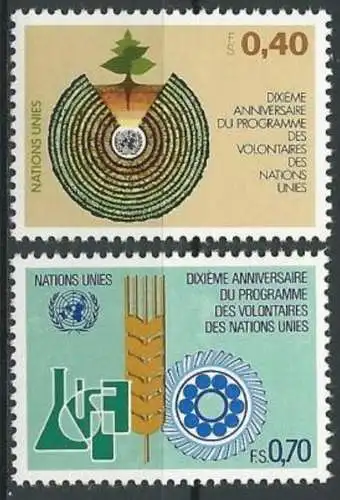 UNO GENF 1981 Mi-Nr. 101/02 ** MNH