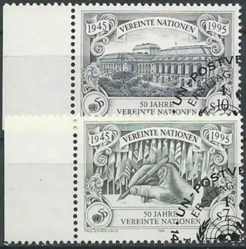 UNO WIEN 1995 Mi-Nr. 186/87 o used - aus Abo