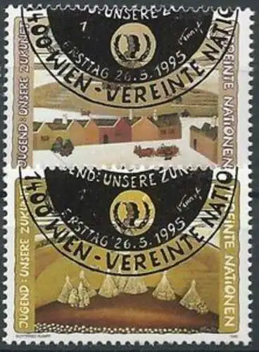 UNO WIEN 1995 Mi-Nr. 184/85 o used - aus Abo