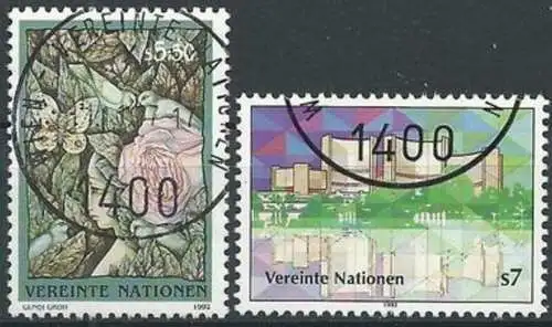 UNO WIEN 1992 Mi-Nr. 137/38 o used - aus Abo