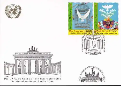 UNO WIEN 2006 Mi-Nr. 281 WEISSE KARTE - BRIEFMARKENBÖRSE BERLIN 21.09.2006