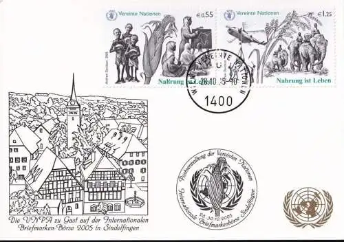 UNO WIEN 2005 Mi-Nr. 274 WEISSE KARTE - INT. BRIEFMARKENBÖRSE SINDELFINGEN 28.10.2005