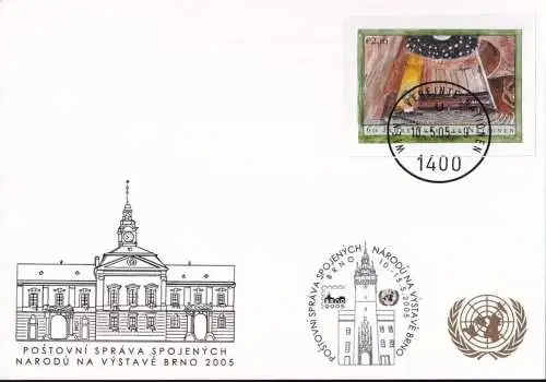 UNO WIEN 2005 Mi-Nr. 269 WEISSE KARTE - BRIEFMARKENAUSSTELLUNG BRÜNN 10.05.2005