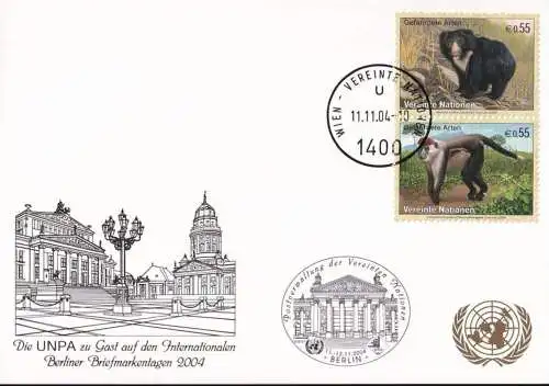 UNO WIEN 2004 Mi-Nr. WEISSE KARTE - BERLINER BRIEFMARKENTAGE 11.11.2004