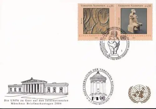 UNO WIEN 2004 Mi-Nr. 259 WEISSE KARTE - INT. BRIEFMARKENTAGE MÜNCHEN 04.03.2004