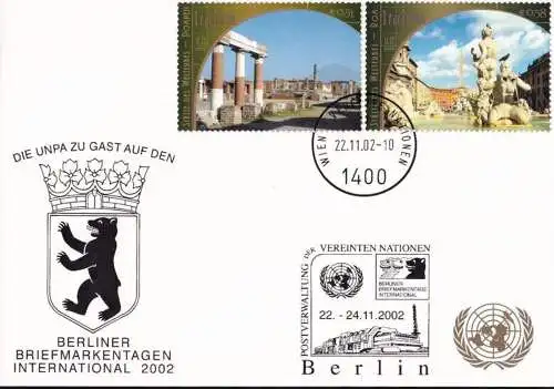 UNO WIEN 2002 Mi-Nr. 247 WEISSE KARTE - INT. BRIEFMARKENTAGE BERLIN 22.11.2002