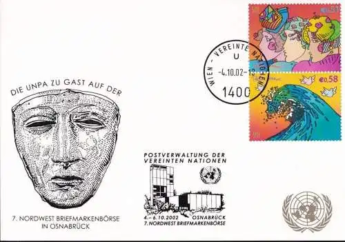 UNO WIEN 2002 Mi-Nr. 245 WEISSE KARTE - NORDWEST BRIEFMARKENBÖRSE OSNABRÜCK 04.10.2002