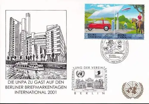 UNO WIEN 2001 Mi-Nr. 234 WEISSE KARTE - INT. BRIEFMARKENTAGE BERLIN 16.11.2001