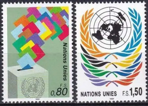 UNO GENF 1991 Mi-Nr. 200/01 ** MNH