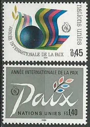 UNO GENF 1986 Mi-Nr. 145/46 ** MNH