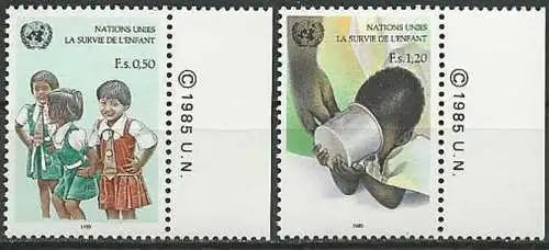 UNO GENF 1985 Mi-Nr. 135/36 ** MNH