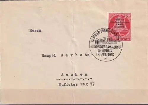 BERLIN 1954 Mi-Nr. 118 FDC