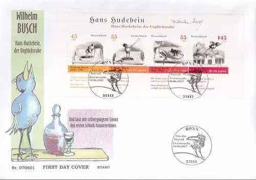 DEUTSCHLAND 2007 Mi-Nr. Block 71 FDC Stempel Bonn