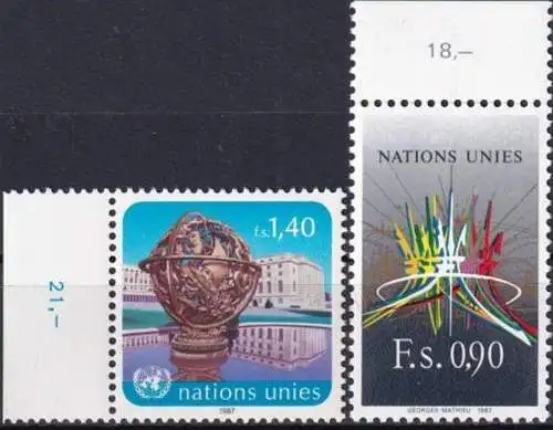 UNO GENF 1987 Mi-Nr. 152/53 ** MNH