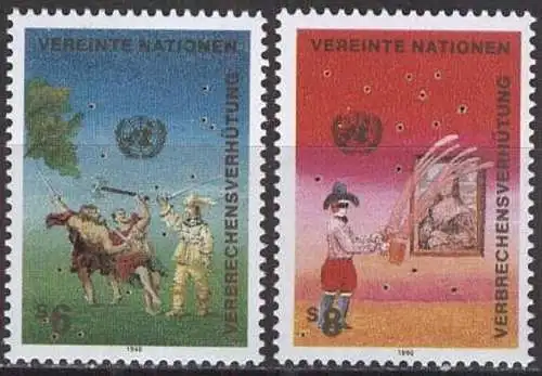 UNO WIEN 1990 Mi-Nr. 106/07 ** MNH