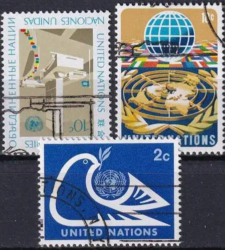 UNO NEW YORK 1974 Mi-Nr. 269/71 o used - aus Abo