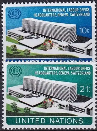 UNO NEW YORK 1974 Mi-Nr. 264/65 ** MNH