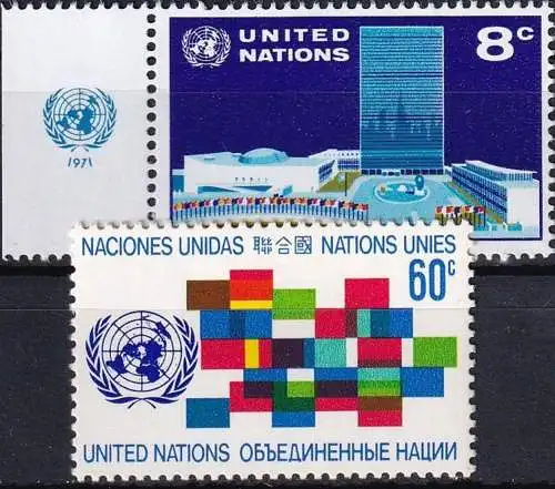 UNO NEW YORK 1971 Mi-Nr. 238/39 ** MNH