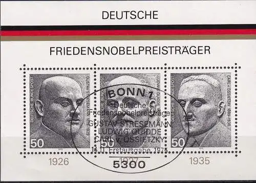 DEUTSCHLAND 1975 Mi-Nr. Block 11 o used - aus Abo