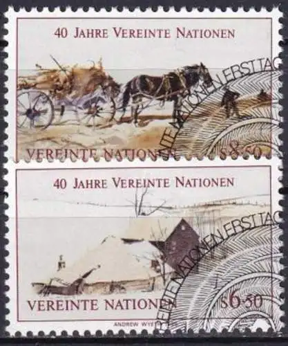 UNO WIEN 1985 Mi-Nr. 51/52 o used - aus Abo