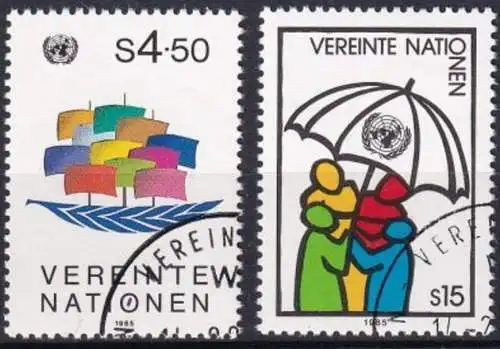 UNO WIEN 1985 Mi-Nr. 49/50 o used - aus Abo