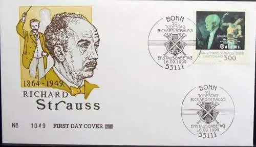 DEUTSCHLAND 1999 Mi-Nr. 2076 FDC