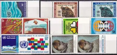 UNO NEW YORK 1971 Mi-Nr. 231-41 kompletter Jahrgang/complete year set ** MNH