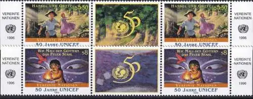 UNO WIEN 1996 Mi-Nr. 218/19 Zusammendruck ** MNH