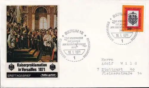 DEUTSCHLAND 1971 Mi-Nr. 658 FDC