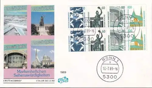 DEUTSCHLAND 1989 Mi-Nr. HBL 31 aus MH 26 FDC