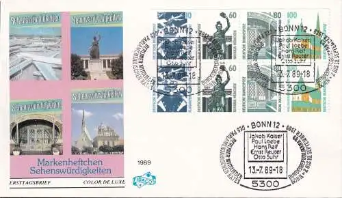 DEUTSCHLAND 1989 Mi-Nr. HBL 31 aus MH 26 FDC