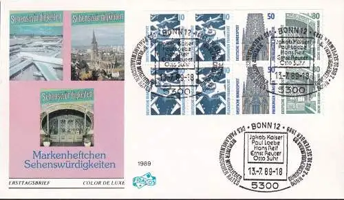 DEUTSCHLAND 1989 Mi-Nr. HBL 30 aus MH 25 FDC