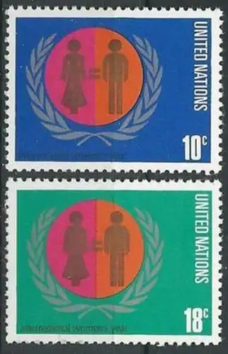 UNO NEW YORK 1975 Mi-Nr. 281/82 ** MNH