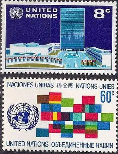 UNO NEW YORK 1971 Mi-Nr. 238/39 ** MNH