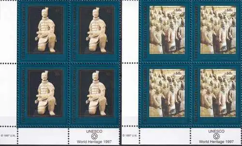 UNO NEW YORK 1997 Mi-Nr. 748/49 Viererblocks ** MNH