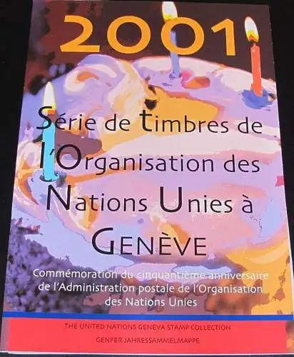 UNO GENF 2001 Jahressammelmappe - Souvenir Folder o used