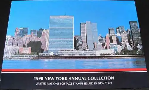 UNO NEW YORK 1990 Jahressammelmappe - Souvenir Folder ** MNH